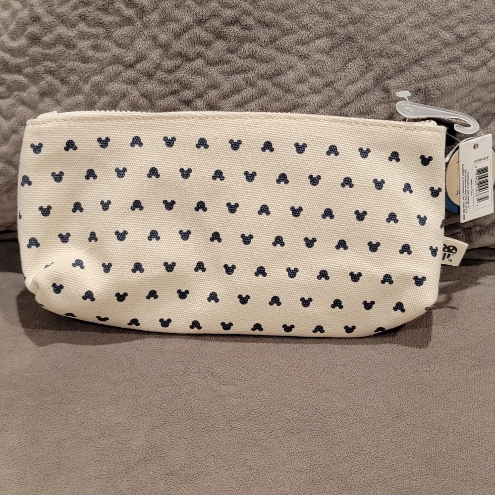 Disney x Junk Food Mickey All Over Print Pencil Shape Style Cosmetic Bag - Beige - Picture 10 of 11